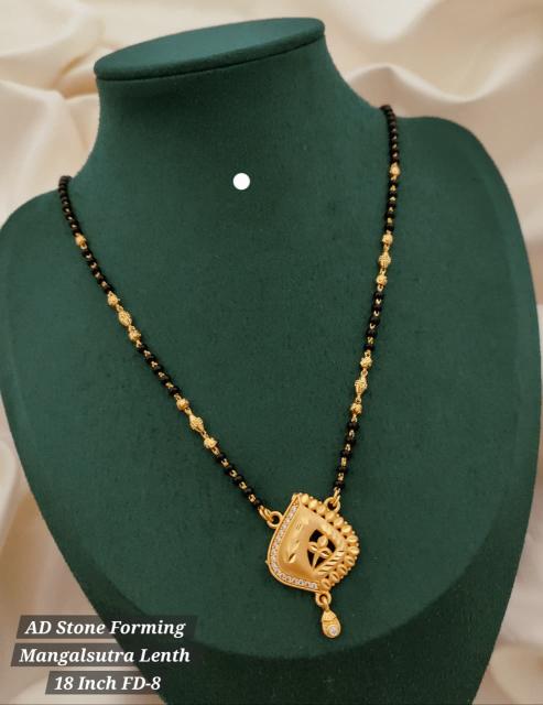 AD Stone forming mangalsutra lenth 18 inch FD 8 Designer artificial jewellery in Gujarat